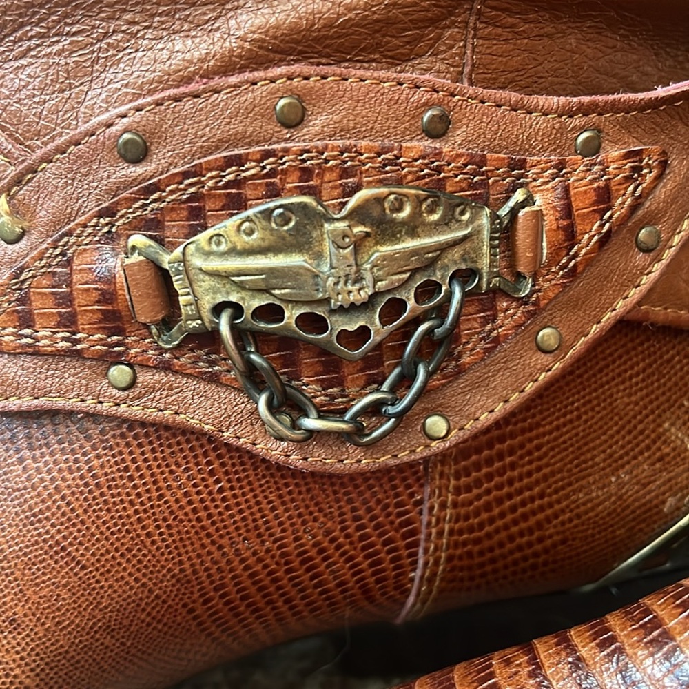 Rush Hour Vintage brown Leather Western Boots size 9B - Picture 3 of 13